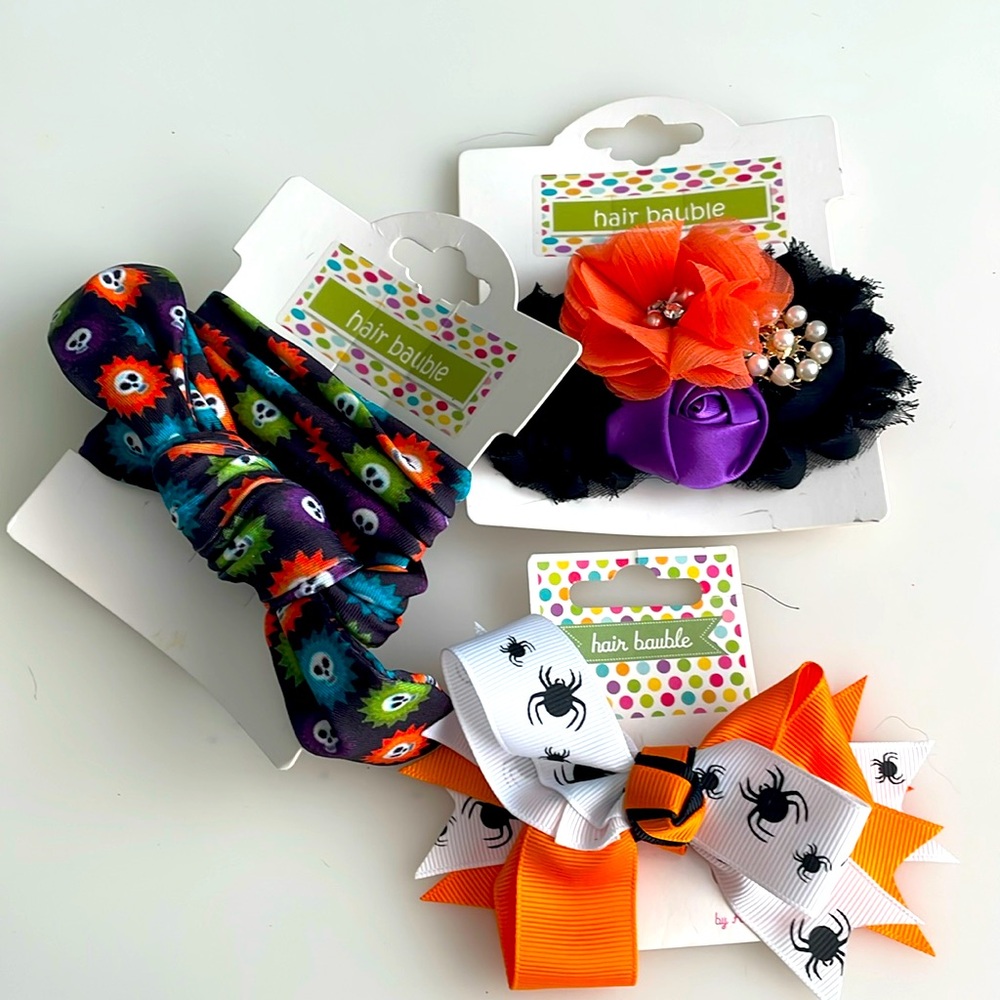 New Set of 3 Halloween Hair Baubles